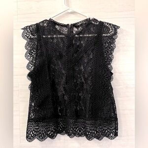 😻Zara Black Top size L fits smalle